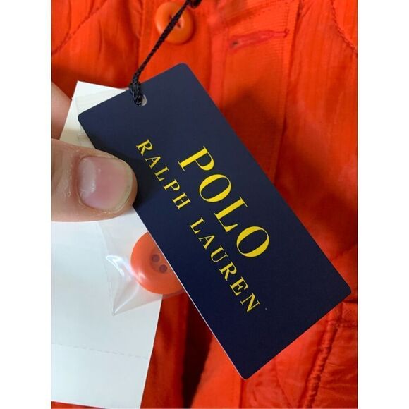 Polo Ralph Lauren Quilted Liner Jacket orange men's size medium NEW WITH TAGS - Picture 6 of 7